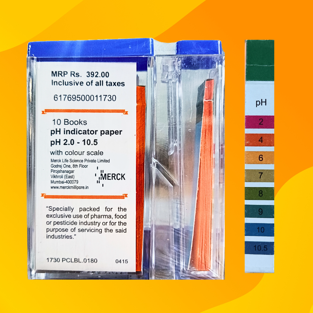 MERCK pH Indicator Paper pH 2.0 - 10.5 (with Colour Scale) Handy Pack
