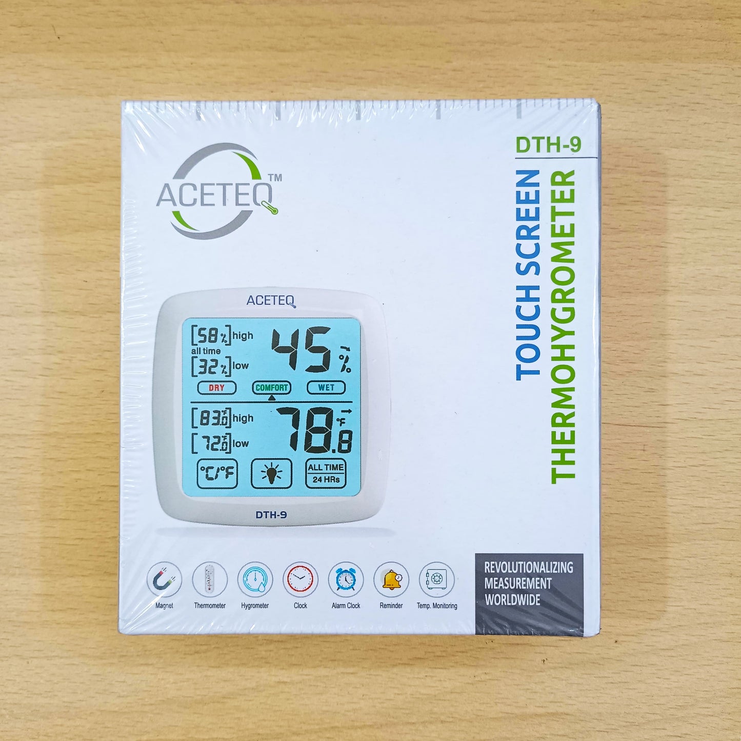 Thermo Hygrometer (ACETEQ DTH 9 Digital Touch Screen)