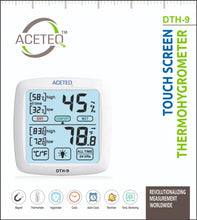 Load image into Gallery viewer, Thermo Hygrometer (ACETEQ DTH 9 Digital Touch Screen)
